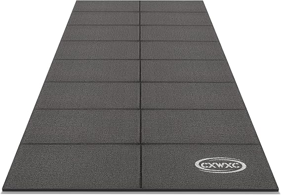 CXWXC Exercise Bike Mat 29.5 x 63 - Bike Trainer Floor Mat for Indoor Riding - Heavy Duty Fitness Equipment Mat for Treadmill Spin, Peloton, Stationary, Exercise Bike