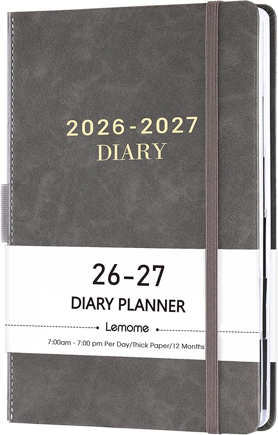 Daily Planner 2026-2027 - Diary from July 2026-June 2027, Appointment Book 5.75" x 8-5", Daily Hourly Planner with Tabs, Inner Pocket, Pen Loop, Bookmarks