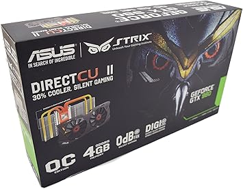 ASUS STRIX GeForce GTX 980 Overclocked 4 GB DDR5 256-bit DisplayPort HDMI 2.0 DVI-I Graphics Card