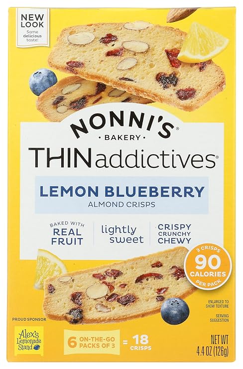 Nonni's Lemon Blueberry Almond Thins, 4oz