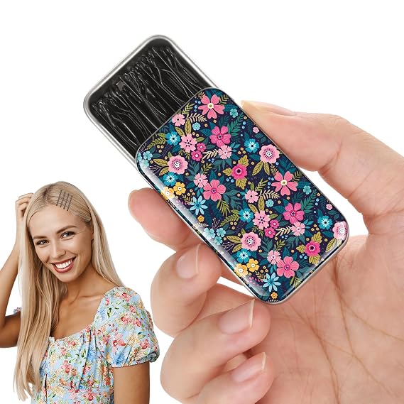 Black Bobby Pins, Pain-Free Hair Clips, Best Size 2in for Women and Girls (Black -03)