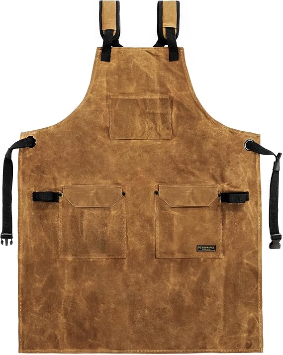 Readywares Waxed Canvas Tool Apron, Carpenter Aprons, Woodworking Aprons