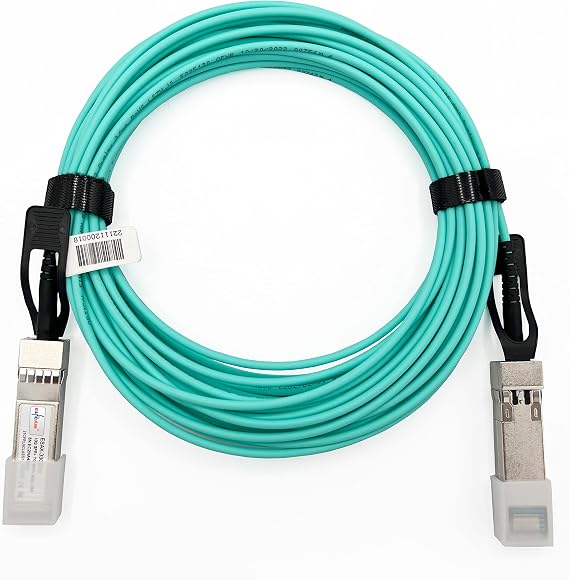 Elfcam - 1 meter SFP+ Active Cable OM3 - AOC Cable - SFP+ to SFP+ SFP-10G-AOC Compatible 1m