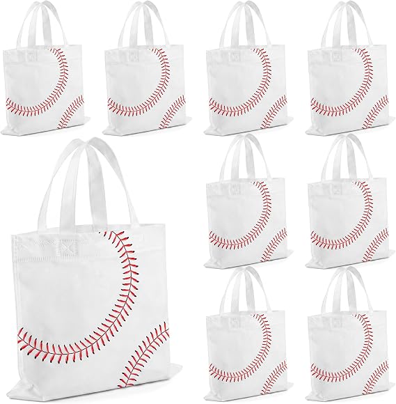 MIMIND 24 Pcs Baseball Goodie Bags Small Snack Bags Party Wrapping Supplies
