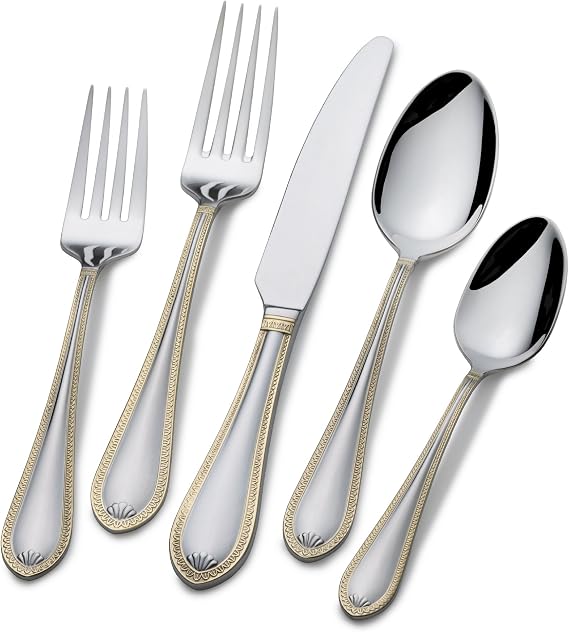 Towle Sinclair Gold 65-Piece Flatware Set