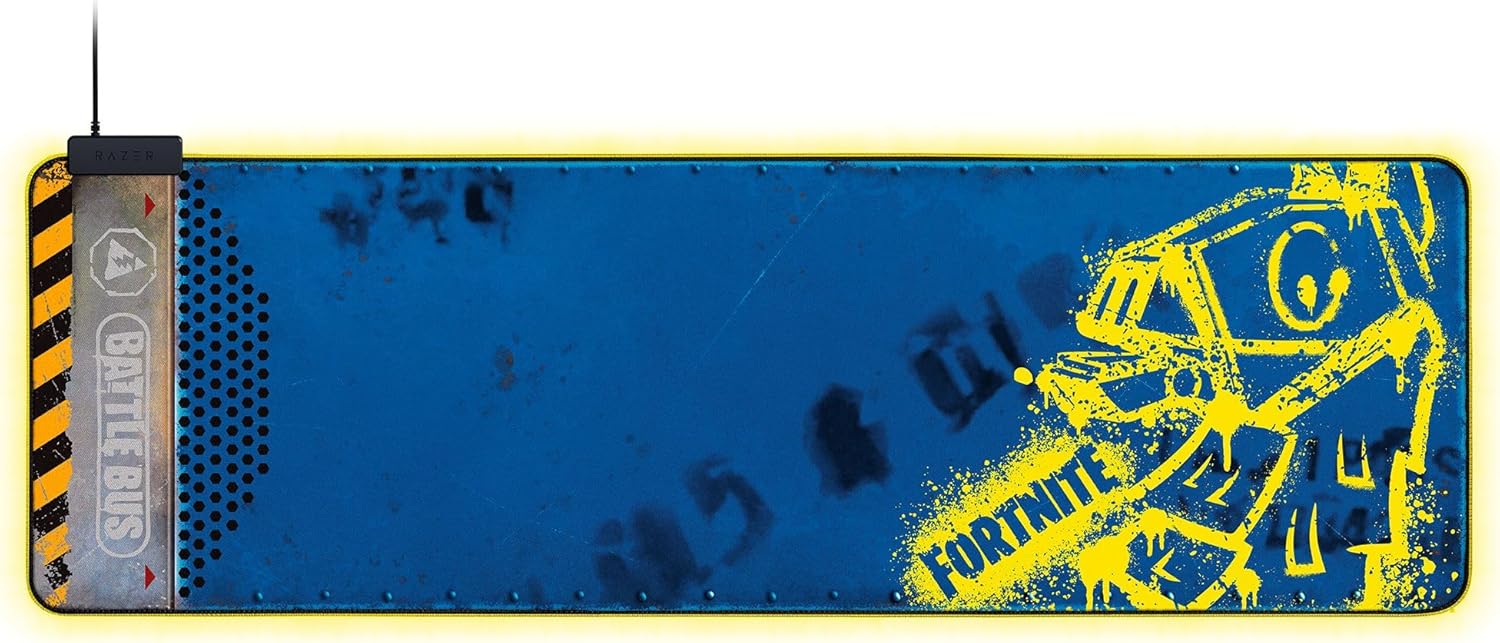Razer Goliathus Extended Chroma - Fortnite Edition Extra-large soft XXL gaming mouse mat with RGB lighting cable holder optimized for all mice XXL | Fortnite