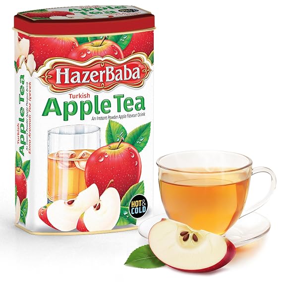 HazerBaba Turkish Apple Tea Powder, Instant Drink 8.8oz (Pack of 1), Kosher