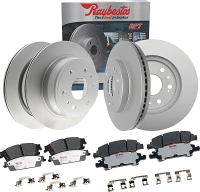 Raybestos Element3 E3V50003 Automotive Replacement Brake Kit for Front and Rear Coated Rotors and Hybrid Brake Pads for EscaladeESV, Silverado 1500Suburban, Sierra 1500Yukon