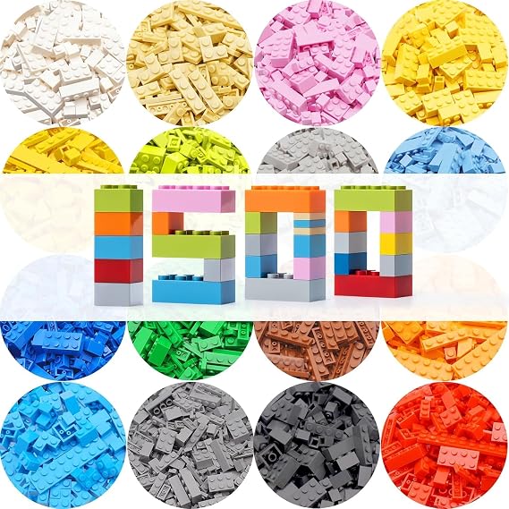 1500 Pcs Classic Building Bricks Bulk Set (Assorted Shapes & Sizes) | Compatible with All Major Brands Construction Blocks | Creative DIY STEM Toy Gift for Kids Ages 6+