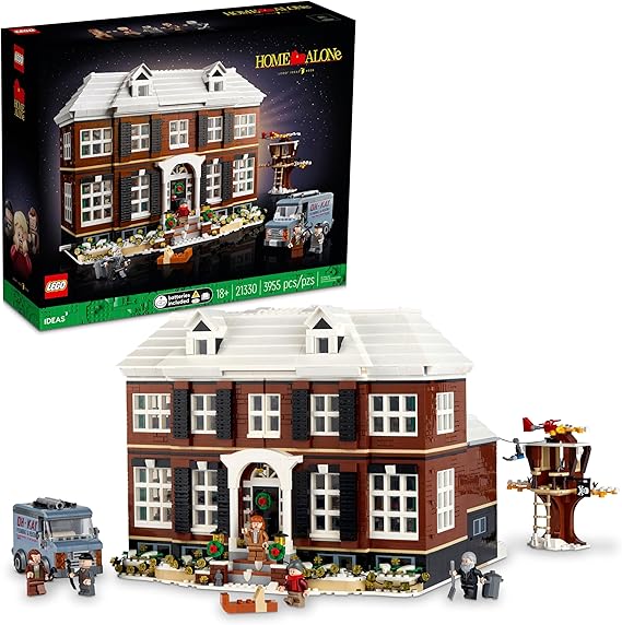 LEGO Ideas Home Alone McCallisters' House Building Set for Adults - Collectible Movie Model Kit for Office or Bookshelf Decor - Gift for Holidays or Birthdays - W/ 5 Minifigures - 21330