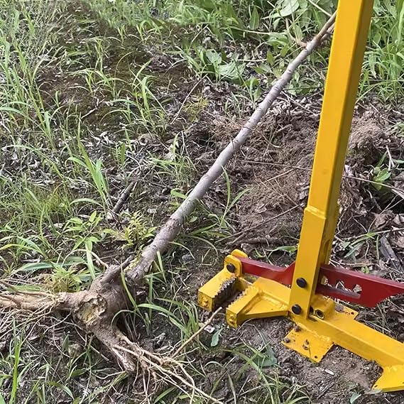 Puller Clamp Heavy Duty Sapling Puller Tool High-Leverage Tree Puller Fully Uproots Trees & Shrubs Effort-Saving Manual Root Remover