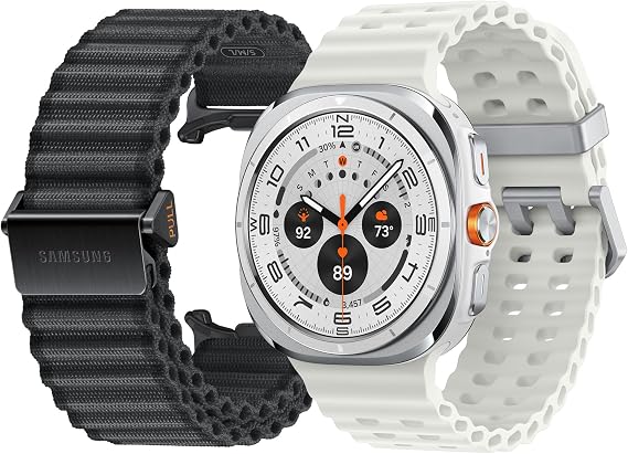 SAMSUNG Galaxy Watch Ultra 47mm LTE AI Smartwatch + Free Band, Energy Score, Heart Rate Tracking, Sleep Monitor, Fitness Tracker, GPS, 2024, Titanium White [US Version, ]