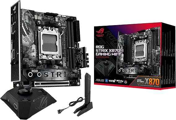Asus ROG STRIX X870-I GAMING WIFI AMD X870 Soket AM5 DDR5 8600+(OC) MHz Mini ITX Gaming (Oyuncu) Anakart