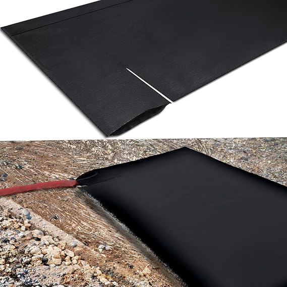 1 Pcs Silt Bags for Dewatering Filter Bag Non Woven Geotextile Fabric Oil Sludge Sediment Filter Bags for Construction, Black (5 x 10 ft)