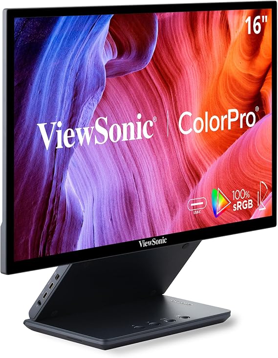 ViewSonic VP1656 15.6 Inch 1200p Portable Monitor for Laptop, USB C