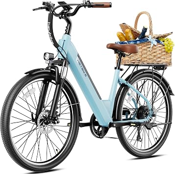 Heybike Cityscape 2.0 Electric Bike for Adults with Peak 1200W Motor, 468Wh Removable Battery, 50Miles 26" Electric Commuter Bike, 7-Speed,UL Certified