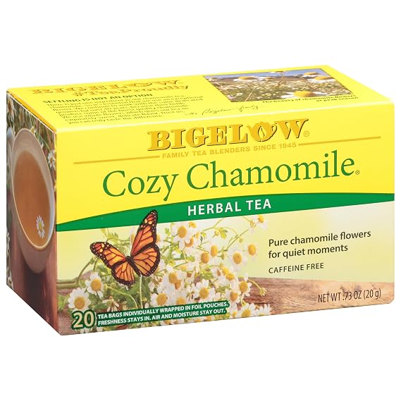 Bigelow Cozy Chamomile Herbal Tea Bags, 20 ct