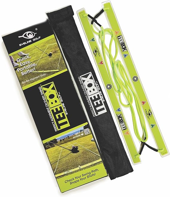 EyeLine Golf Tee Box - The Simple Alignment Solution - Perfect Shot Practice, Easy Setup, Target Precision, Swing Path Guidance, Improves Aim Better Than Alignment Sticks, Lightweight and Portable