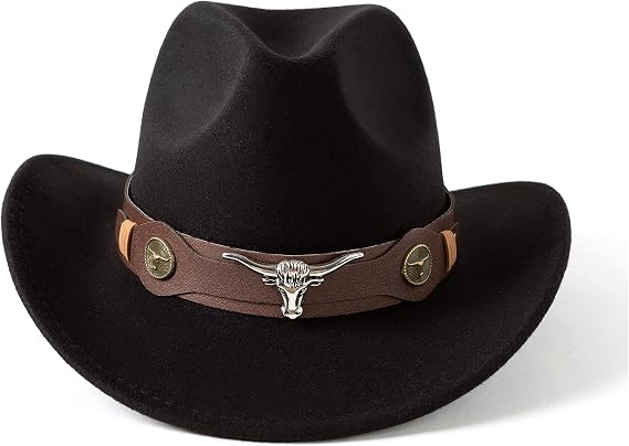 Classic Womens Western Cowboy Cowgirl Hats with Wide Belt