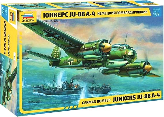 Zvezda Models Ju 88A-4 German Bomber