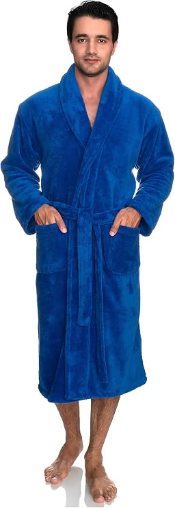 TowelSelections Men's Super Soft Plush Bathrobe Fleece Spa Robe