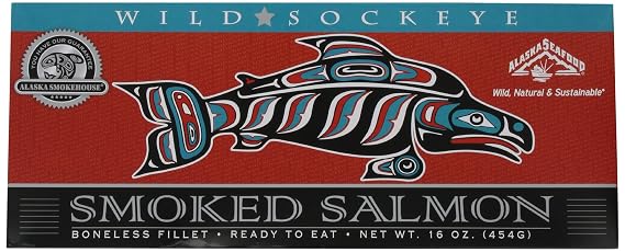 Alaska Smokehouse Smoked Sockeye Fillet in Gift Box, 16-Ounce