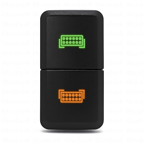 Dual Push Button Switch Compatible with 4Runner 4th Gen 2003-2009 FJ Cruiser Tacoma 38mm Amber LED Requires 2 Relays NOT for 5th Gen