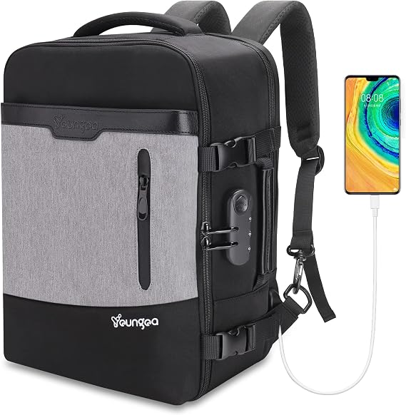 Cabin Bag Backpack 40x20x25cm for Ryanair Underseat Carry-on Backpack Hand Luggage 20L Cabin Size YG063 Grey