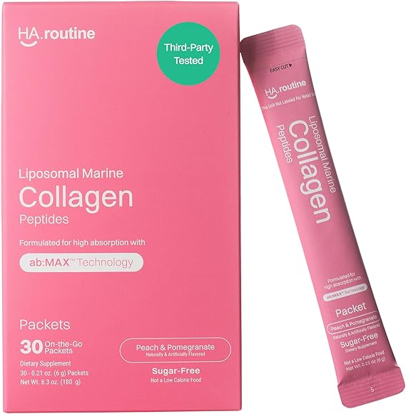 Haroutine Liposomal Marine Collagen Powder Packets, Sugar Free