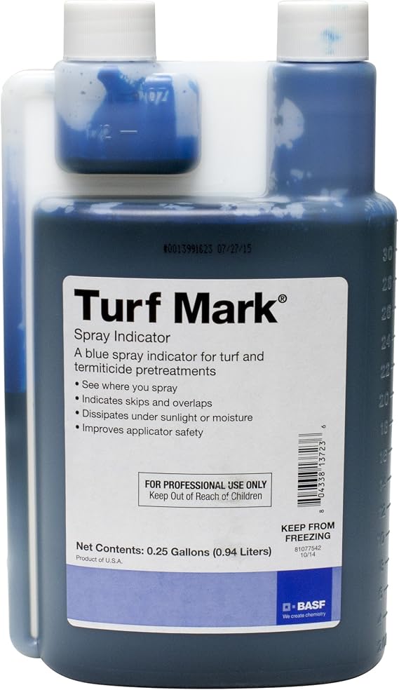 BASF Turf Mark Blue Spray Marking & Pattern Indicator Dye for Weed, Fertilizer & Herbicide Application on Grass and Lawns, Non-Permanent 32 oz