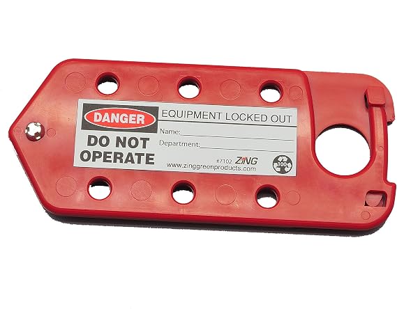 Zing Green Products 7102 RecycLockout Recycled Plastic Hasp and Tag Combination