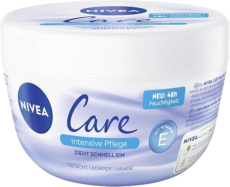 Nivea Creme Care Intensive Care Face and Body Care for 48 Hours of Intensive Moisture Fast Absorbing & Non-Greasy Moisturising Cream (200 ml)