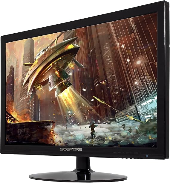 Sceptre 24 Inch Prime Monitor 99% sRGB Build-in Speakers HDMI x2 VGA, Machine Black 2025 (E248W Series)