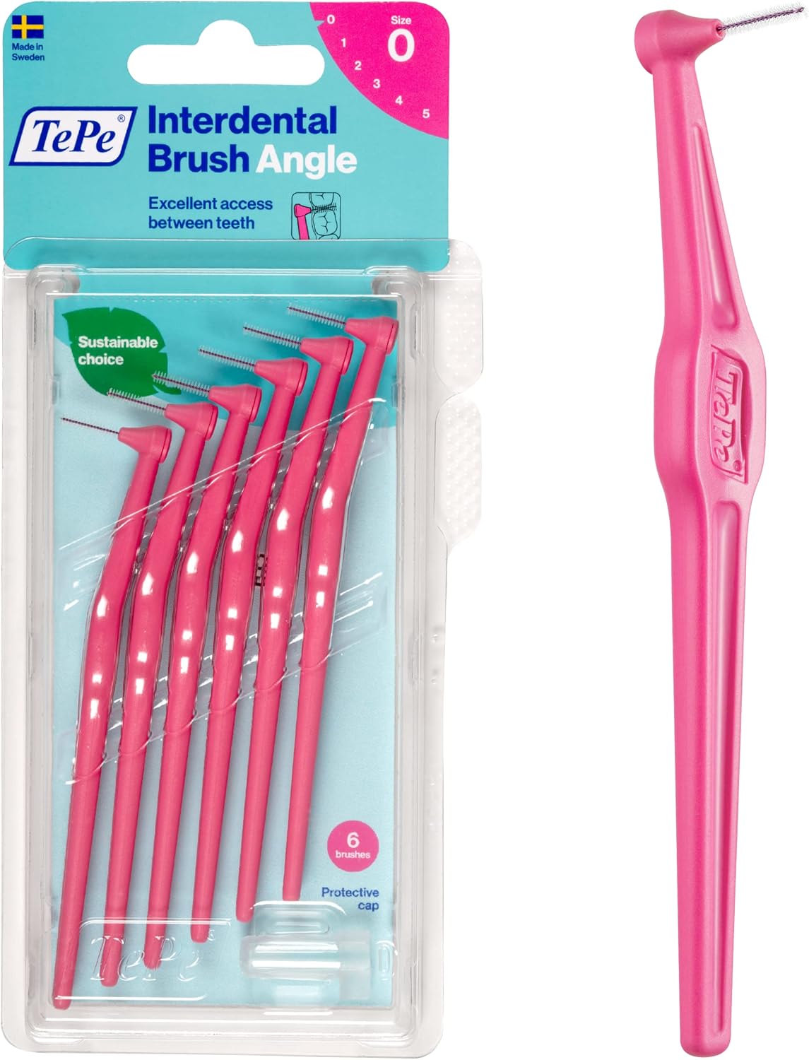 Interface Brush with Top Angle Handle Pink 0 Mm 6 1 x 6 Pieces