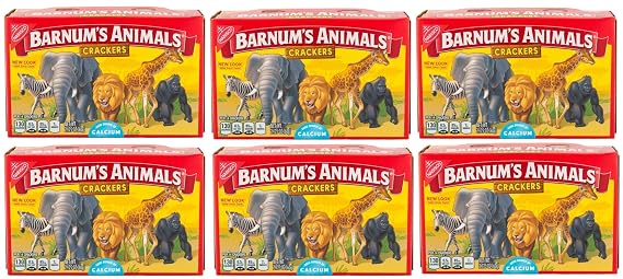 Barnum Animal Crackers, 2.125 oz, 6 pk