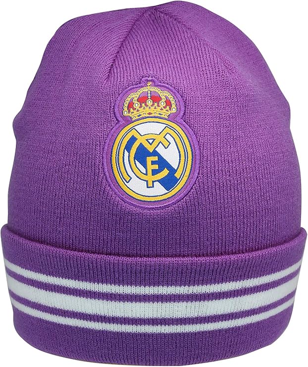 Real Madrid Beanie Pom Pom Skull Cap Hat New Season 2015-2016 (Purple)