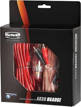 Sound Storm Laboratories AKS8 8 Gauge Amplifier Installation Wiring Kit - Amp Wire Kit Makes Connections, Brings Power to Radios, Subwoofers, Speakers