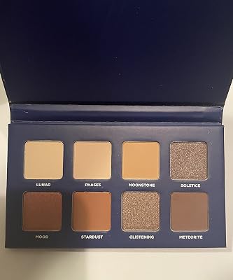 Ulta Beauty Eyeshadow Palette Limited Edition 8 Shade Shadow Palette ~ Lunar, Phases, Moonstone, Solstice, Mood, Stardust, Glistening & Meteorite, 0.22 Ounce Pack of 1