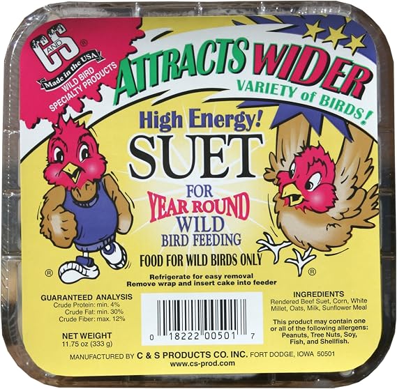 C&S High Energy Suet Treat 11.75 Ounces, 12 Pack