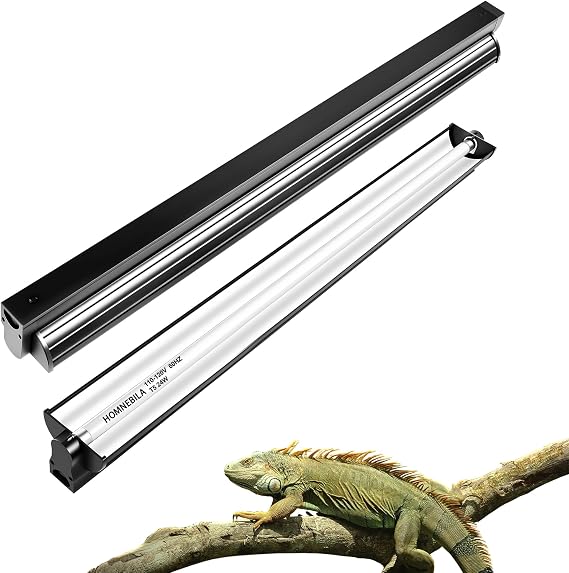 T5 10.0 UVB Reptile Light Fixture, 24W 22" for Bearded Dragon