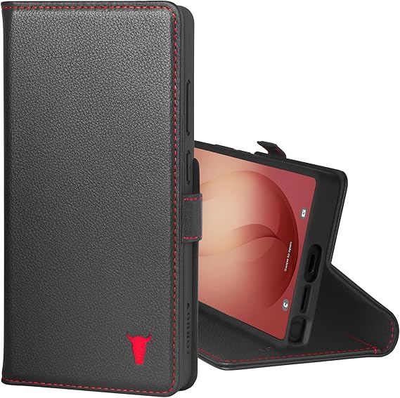 TORRO Leather Case Compatible with Samsung Galaxy S26 Ultra 5G 2026 - Premium Leather Wallet Case with Kickstand and Card Slots (Black)