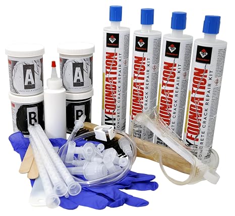 RadonSeal Complete DIY Foundation Crack Repair Kit, Urethane Sealant, 20 Ft | Low-Viscosity Urethane Injection for Crawl Spaces & Concrete Basement Walls, Stops Water Leaks & Radon Gas, Drill-Free