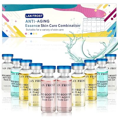 BB Facial Glow Kit Hyaluronic Acid Serum Skincare Mix Kit Hyaluronic Acid Ampoule and Essence Foundation 10 Vials Facial Serum Skin Therapy Kit