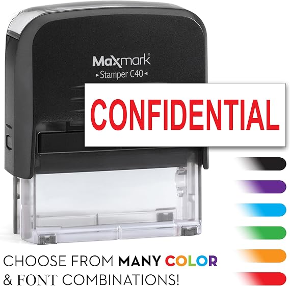 Large Custom Return Address Stamp with Dual Pads - Includes Extra Replacement pad $7.95 Value - 1-Line Custom Self Inking Stamp