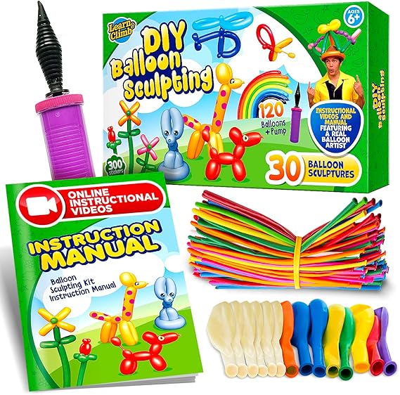 DIY Balloon Animal Kit for Beginners - Twisting & Modeling, 30+ Sculptures