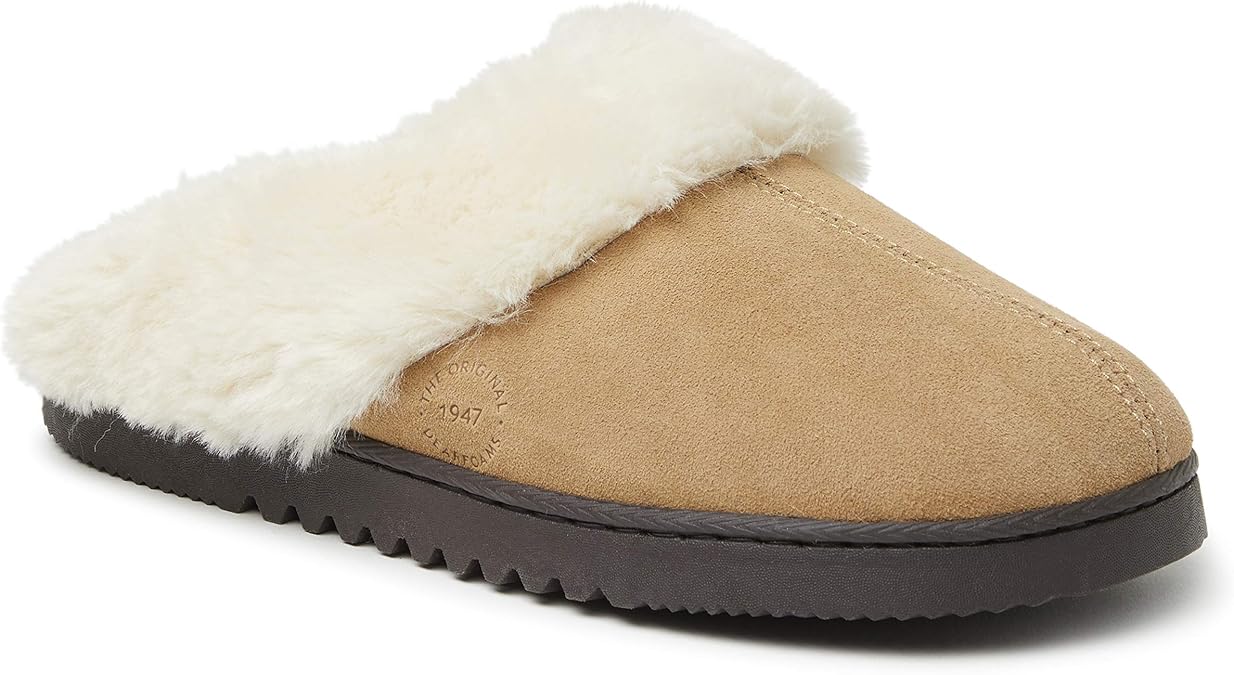 Dearfoams Men's Suede Closed Toe Scuff Slipper