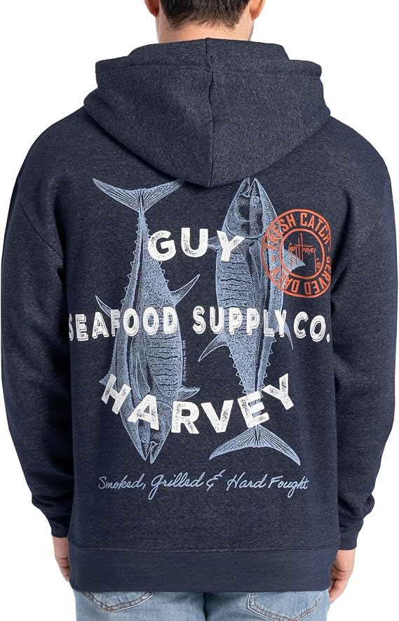 Guy Harvey Men's Tradewind Fleece Pullover Hoodie