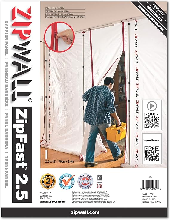 ZipWall ZipFast 2.5' Panel (4 Pack)