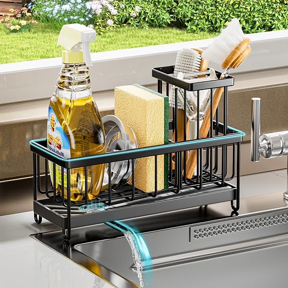 Sponge Holder for Kitchen Sink - Sink Organizer and Caddy for Home and Kitchen Storage Organization