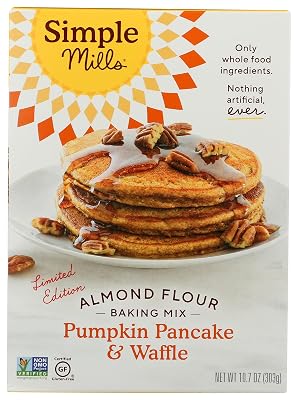 Simple Mills Almond Flour Pancake & Waffle Mix, Pumpkin - Gluten Free, Plant Based, Paleo Friendly, Breakfast 10.7 Ounce Pack of 1